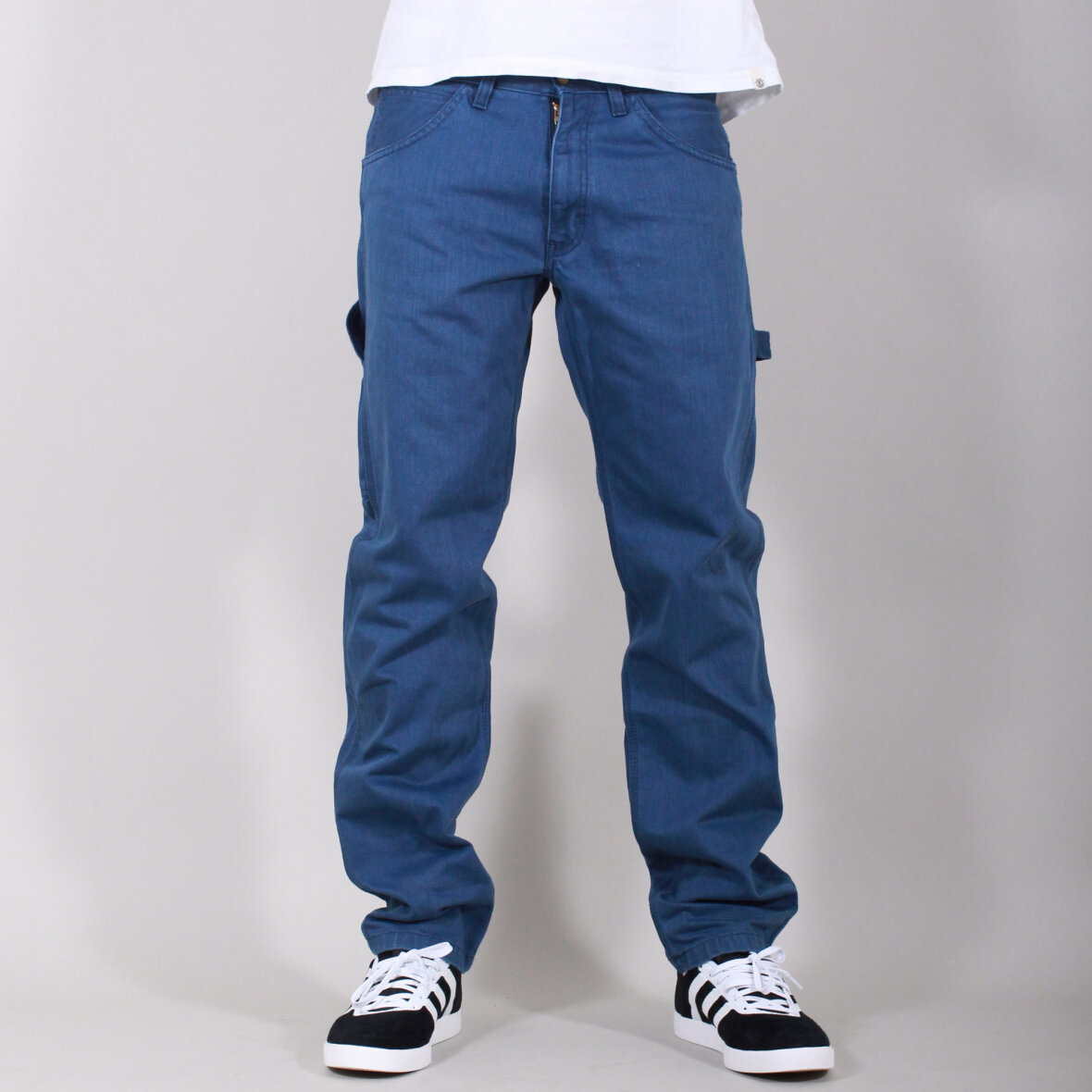 K b Carhartt WIP bukser online Fort Pant Denim Blue collabo