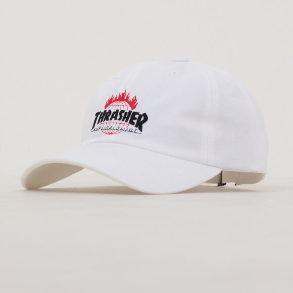 HUF - HUF x Thrasher - TDS Curve Visor | White