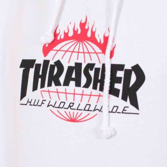 HUF - HUF x Thrasher Tour De Stoops Hood | White