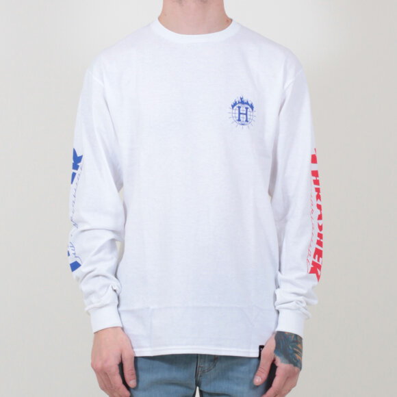 HUF - HUF x Thrasher TDS L/S T-shirt | White