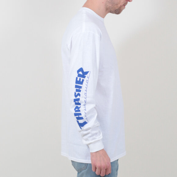 HUF - HUF x Thrasher TDS L/S T-shirt | White