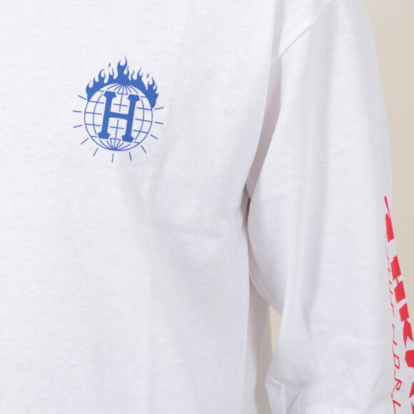 HUF - HUF x Thrasher TDS L/S T-shirt | White