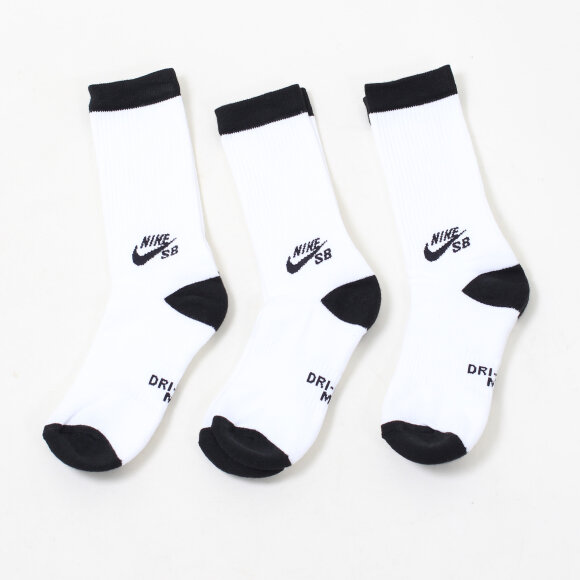 Nike SB - Nike SB - 3 pack crew sock | White