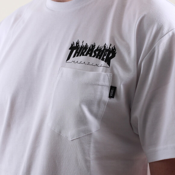 Vans - Vans x Thrasher Pocket T-shirt | White