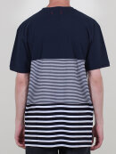 Le-fix - LeFix - Stripe Block T-Shirt | Navy