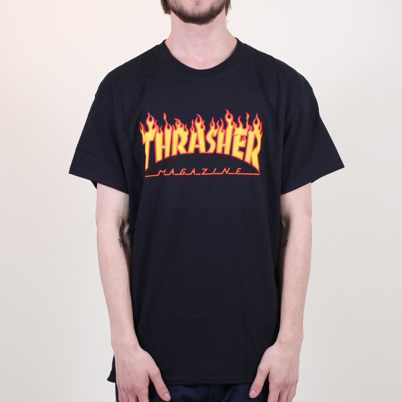 Thrasher - Thrasher - S/S Tee Flame | Black