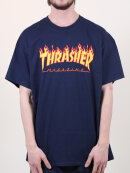 Thrasher - Thrasher - S/S Tee Flame | Navy