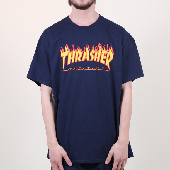 Thrasher - Thrasher - S/S Tee Flame | Navy