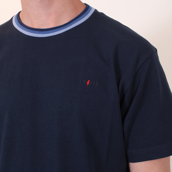 LeFix - Fade Rib T-Shirt | Navy