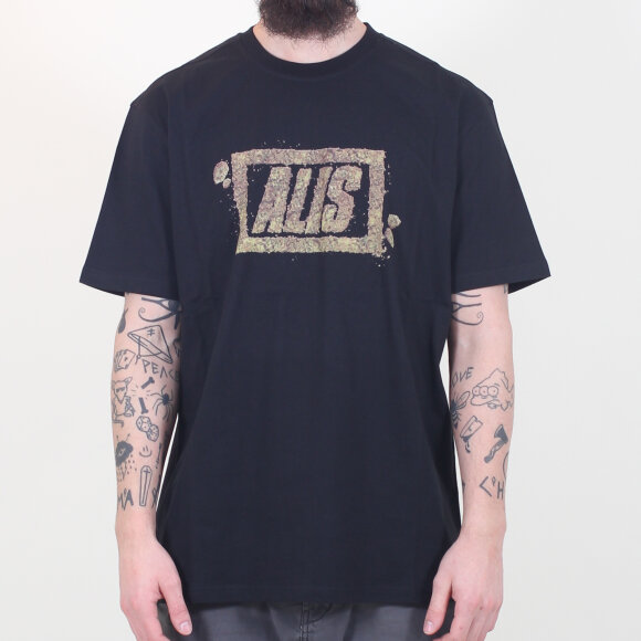 Alis - Alis - Crumble Stencil Logo T-Shirt | Black