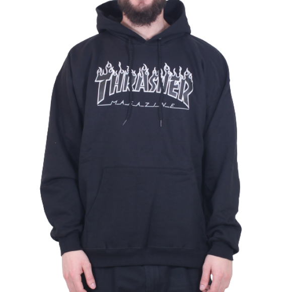 Thrasher - Thrasher - Hood Flame | Black/Black