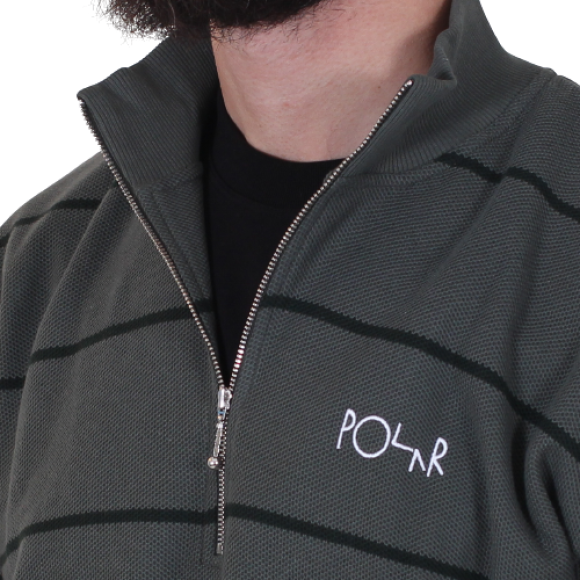 Polar skateStripe Zip Neck Sweatshirt