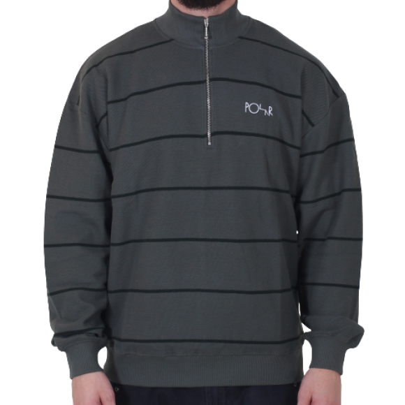 Polar Skate Co. - Polar Skate Co. - Stripe Zip Neck Sweatshirt