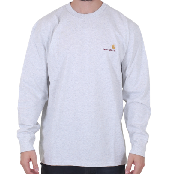 Carhartt WIP - Carhartt WIP - L/S American Script T-Shirt  | Ash Heather