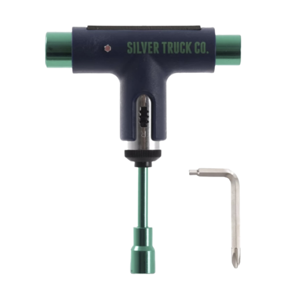 Silver - Silver - Premium Skate Tool | Blue/Green