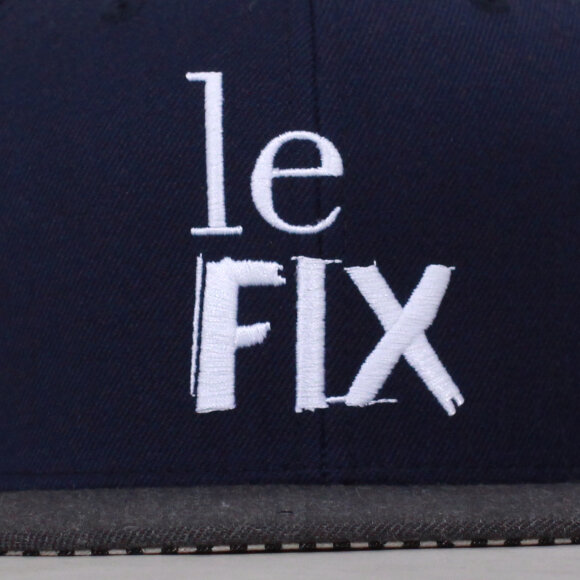 Le-fix - Lefix - Snapback Le Script Stripe navy