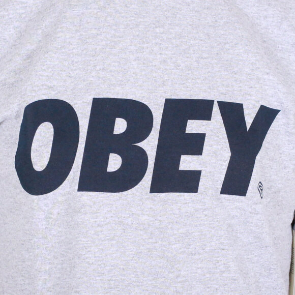 Obey - T-shirt Font Heather Grey/Blue