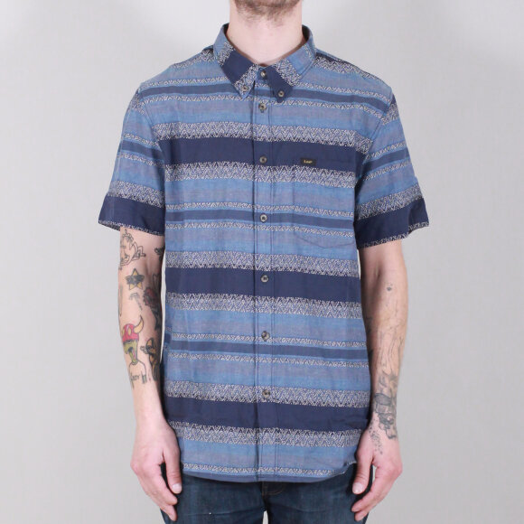 Lee - Lee - Button Down SS Washed Blue