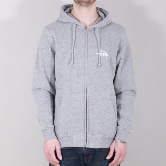 Stussy - Stussy - Basic Logo Zip Hood grey