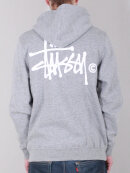 Stussy - Stussy - Basic Logo Zip Hood grey