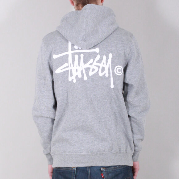 Stussy - Stussy - Basic Logo Zip Hood grey