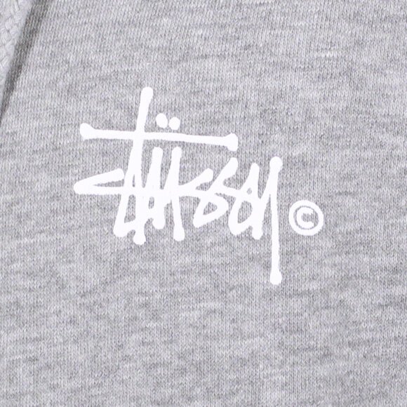 Stussy - Stussy - Basic Logo Zip Hood grey