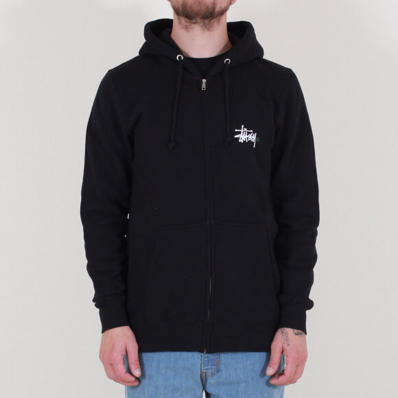 Stussy - Stussy - Basic Logo Zip Hood | Black