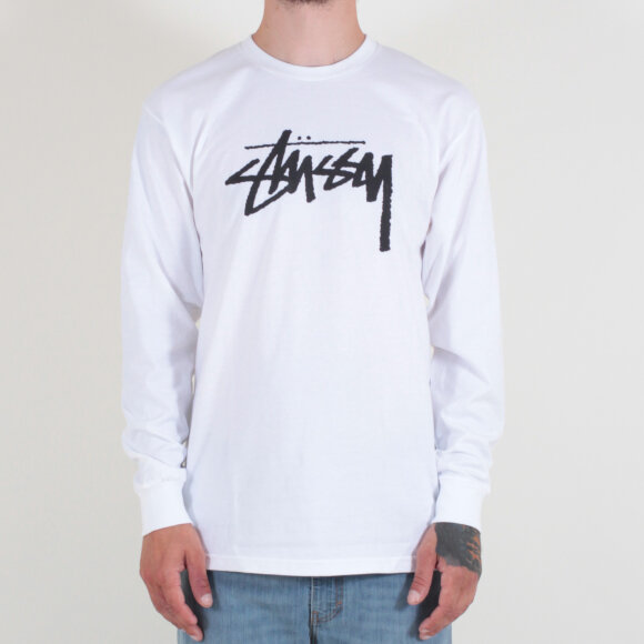 Stussy - Stussy - Stock L/S T-shirt | White